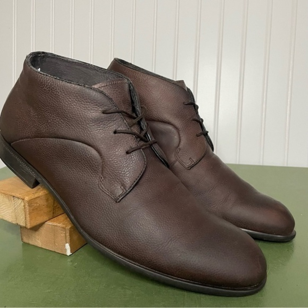 John Varvatos Classic 3-Eyelet Low Boots/Oxfords in Brown Leather